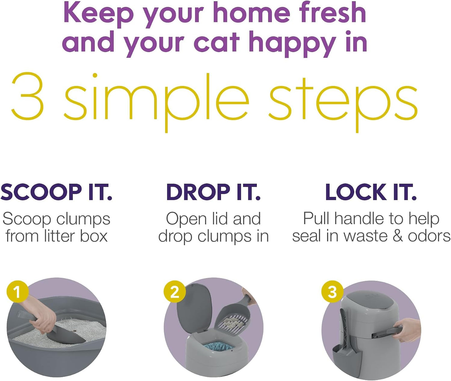 Cat owner using Litter Genie scoop