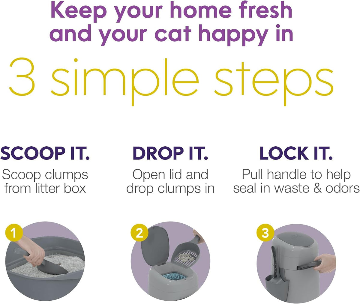 Cat owner using Litter Genie scoop