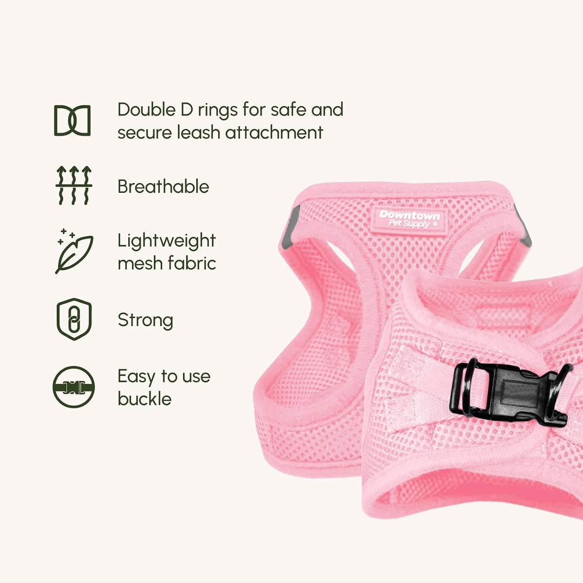 Downtown Pet Supply no pull dog vest harness close up
