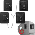 Lexng refrigerator locks 2 pack black front view