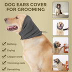 Tiagoboo dog ear protector showing the secure adjustment toggle close up view