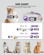 Unbranded pink floral cat collar laid flat showing adjustable length strap and breathable cotton fabric.