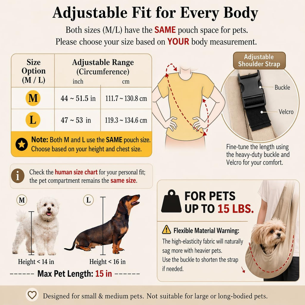 Hands-free pet carrier bag with adjustable padded shoulder strap