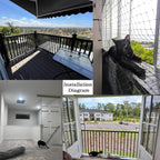 Installation example of Junflying cat net on apartment balcony