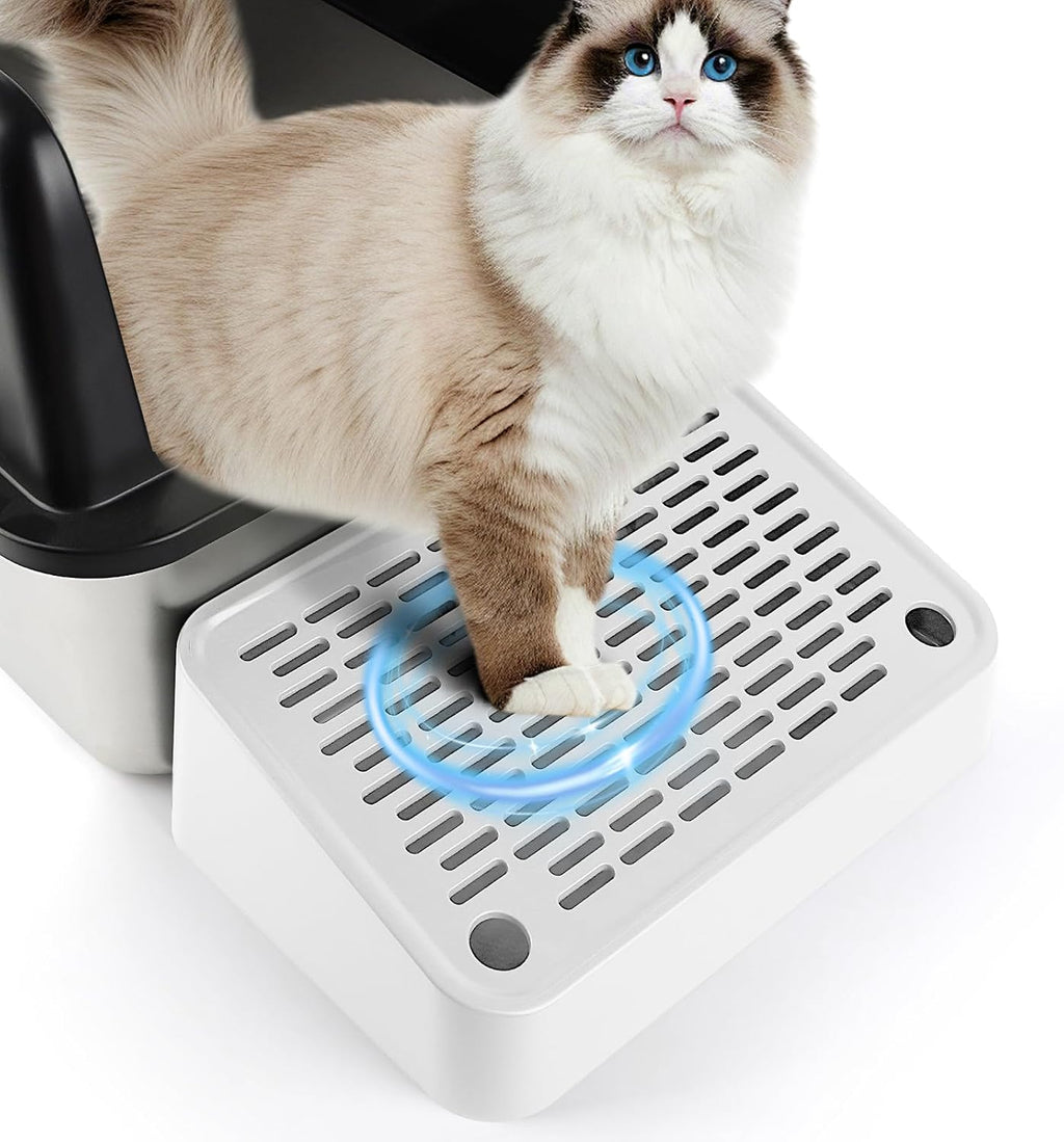 Cat Litter Box Step, Cat Litter Ramp Mat with Filter Function for Self-Cleaning Litter Box, Easy to Clean, Cats Pedal Step Stool Ideal for Kitten & Elderly Cats (Light Grey) - Image 12