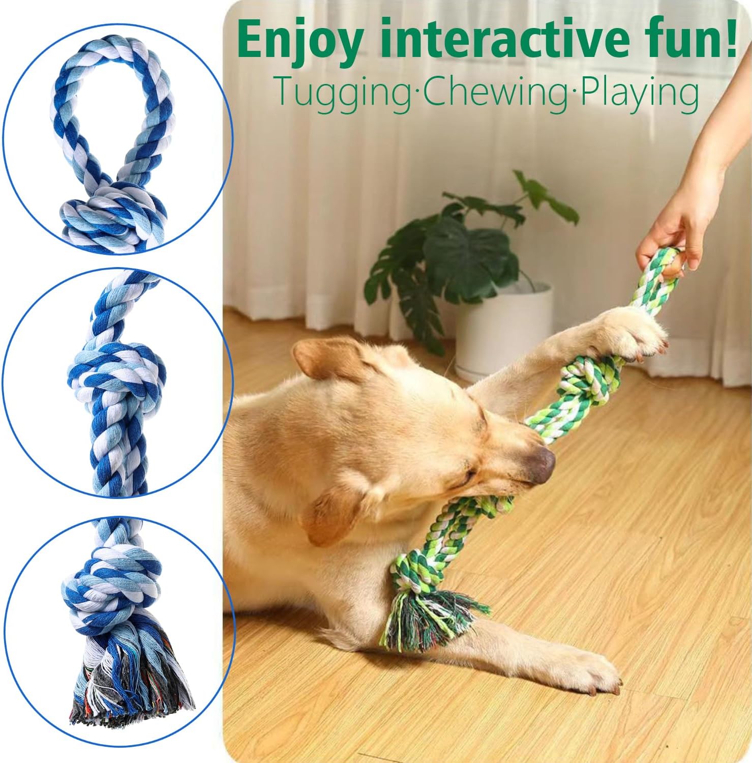 XIGOU premium washable cotton dog chew accessory for boredom prevention