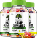 Purvia Tranquil Blend Hemp Gummies 3-pack front view for relaxation.