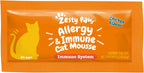 Antioxidant rich wet cat treat squeeze tube for promoting normal histamine levels.