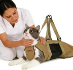 Cinf Cat Nail Clipping Cleaning Grooming Restraint Bag No Scratching Biting for Bathing Nail Trimming Injecting Examining(Blue,M) - Image 10