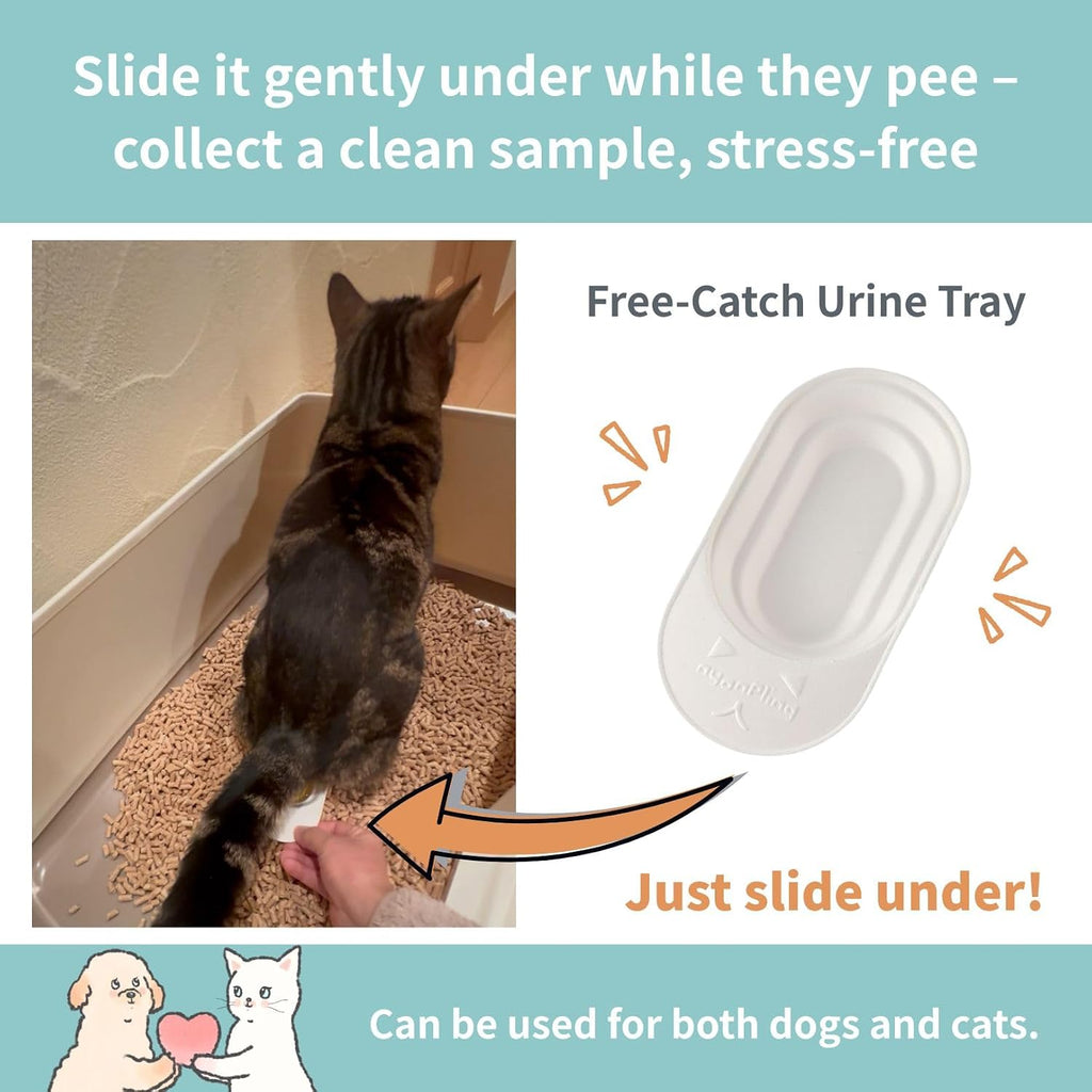 Cat Urine Collection Kit (6-Pack) - Clean Catch Urine Sample Tray for Cats & Small Dogs - Disposable Pet Urine Collector Tray - No Special Litter Needed - Made in Japan - Image 4