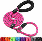 Reflective Slip Lead Dog Leash, Heavy Duty Dog Training Leash with Adjustable Stopper, Durable Nylon Rope Lead for Walking, Obedience Training & Behavior Correction, Small Medium Large Dogs (5FT, BK) - Image 11
