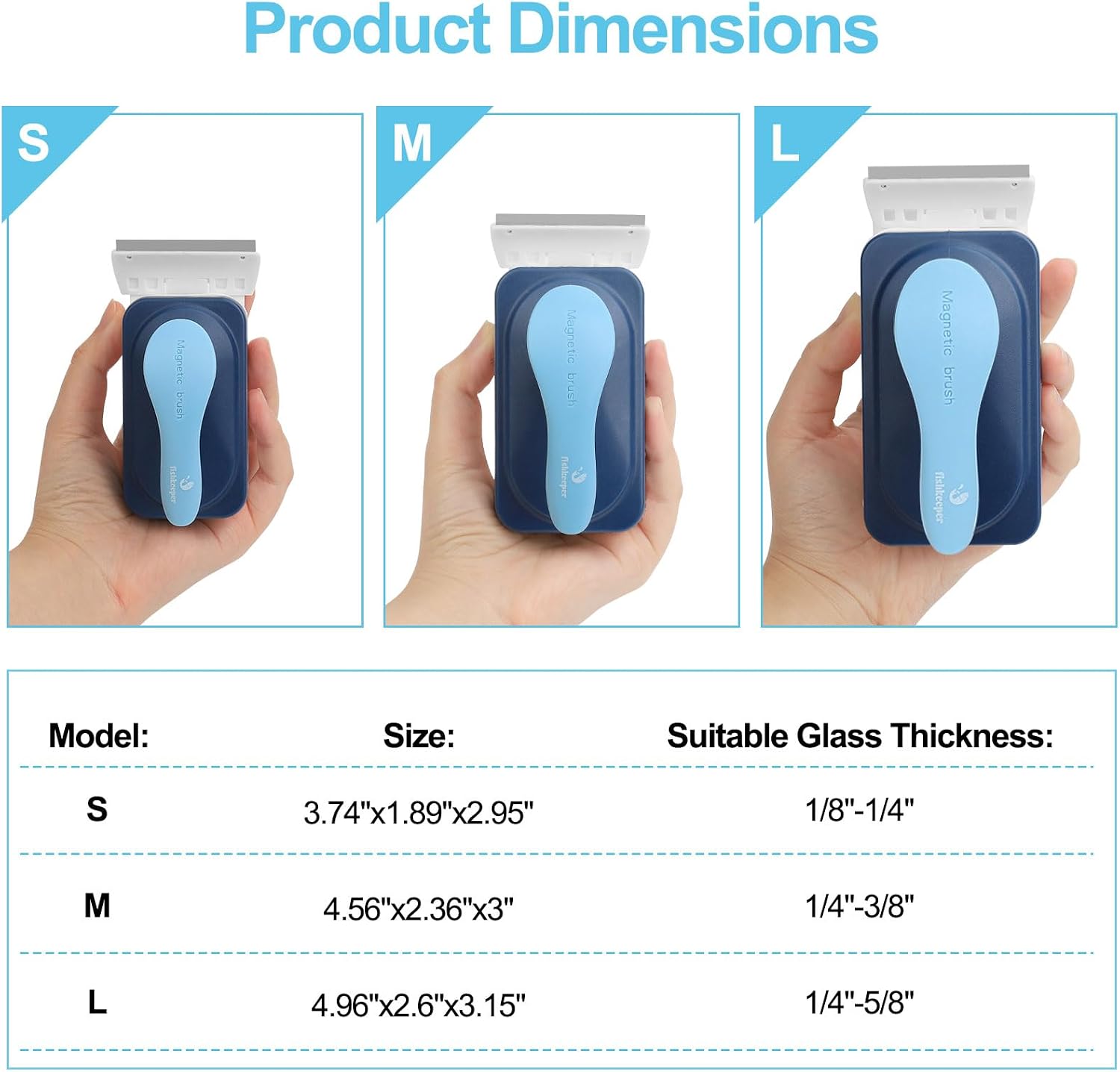Fishkeeper fish tank scraper kit showing the comfortable grip texture of the handle.