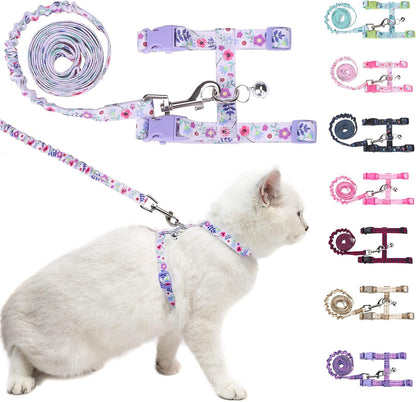 BEAUTYZOO Cat Harness and Leash Set Escape Proof for Walking, Kitten Soft Adjustable Vest Harnesses for Small Medium Large Cats, Easy Control Breathable Plaid Ribbon Nylon for Outdoor Indoor Use - Image 11