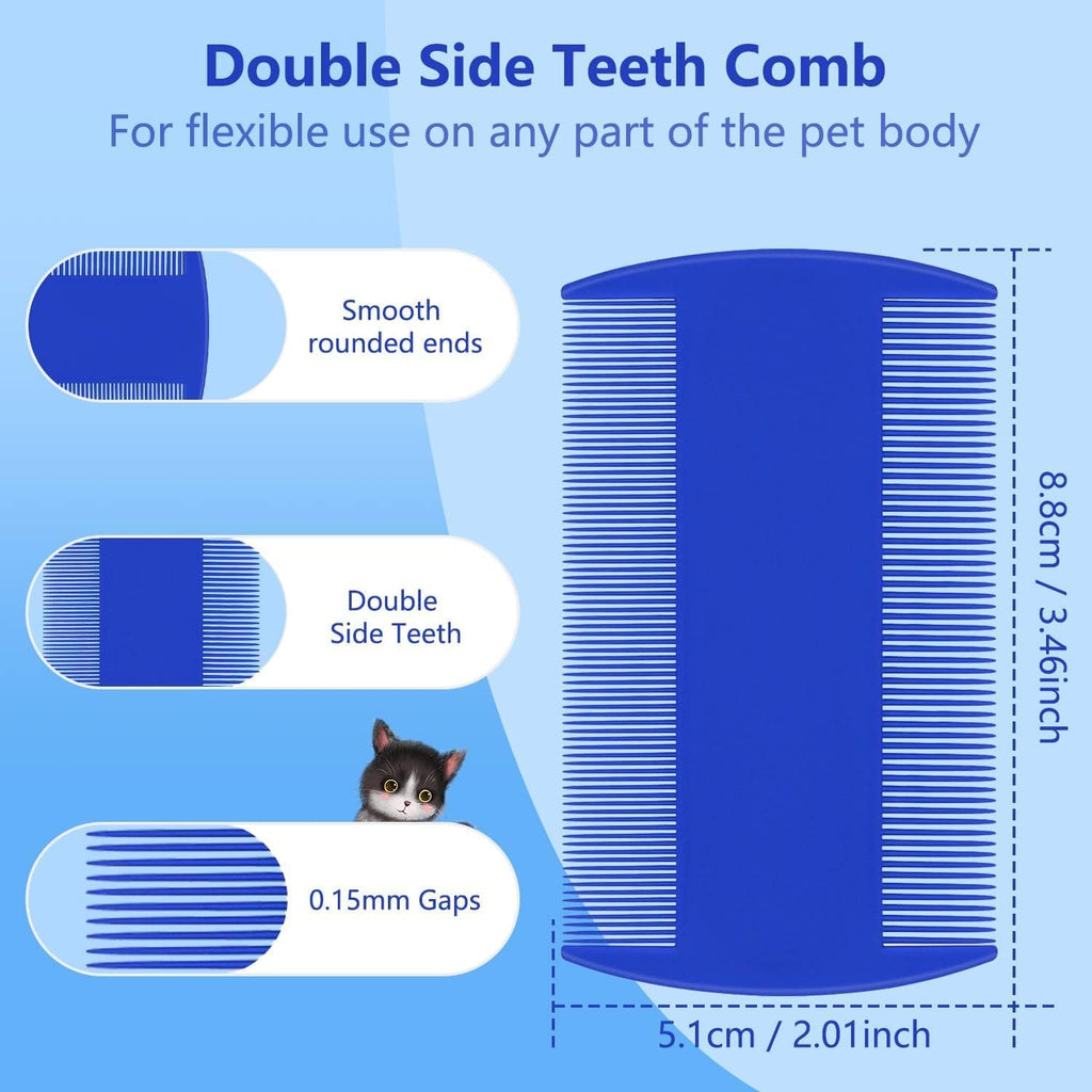 FUYIHGL high strength flea and lice comb with ergonomic grip for effective pet parasite treatment.