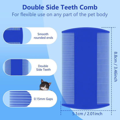 FUYIHGL high strength flea and lice comb with ergonomic grip for effective pet parasite treatment.