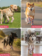 Huafly dog paw protectors non-slip rubber sole