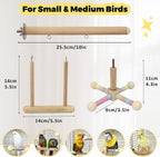 Bird Spinning Perch & Swing Toy Combo, Multi-Functional Parrot Toy - Image 6