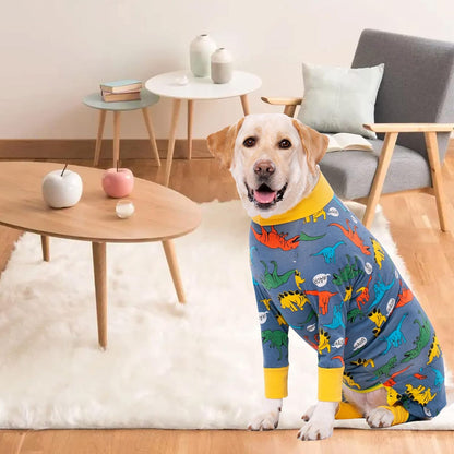 Soft elastic pet recovery clothing protecting abdominal surgical wounds.