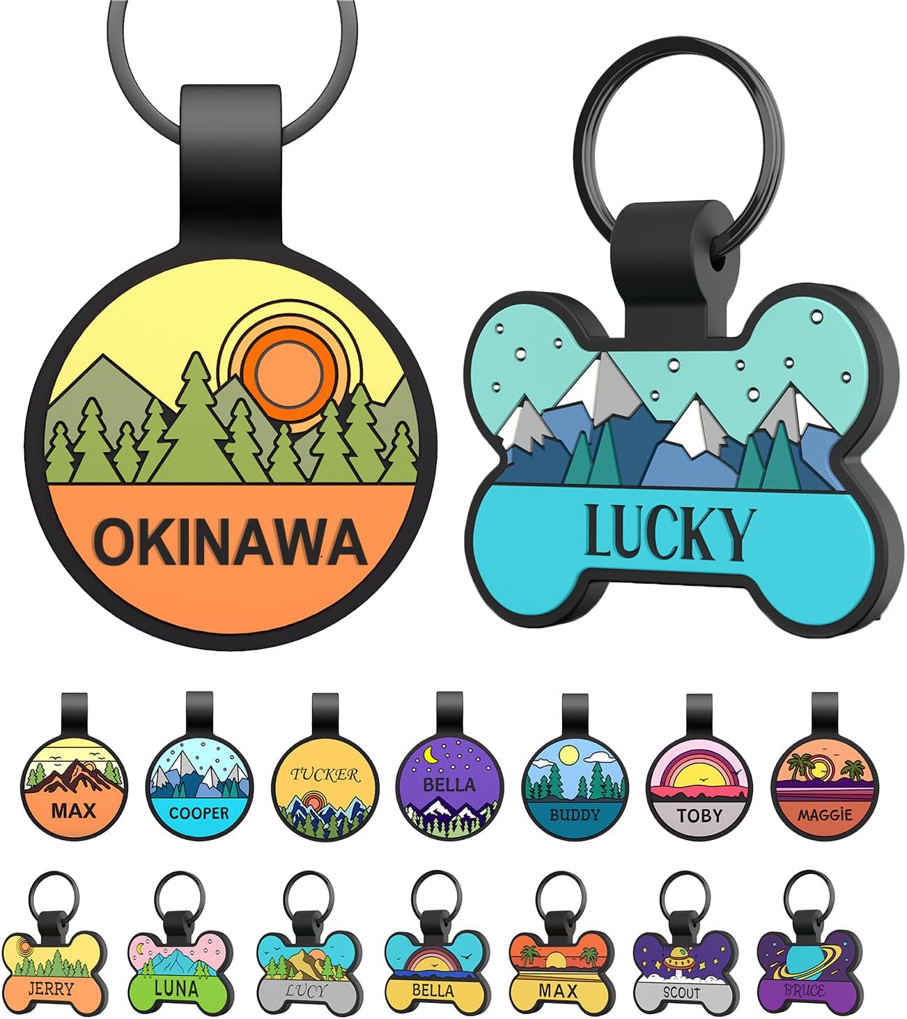 Silent Dog Tags, Personalized Engraved Silicone Dog and Cat Name Pet ID Tags, Soundless No More Jingling Dog Tags (1 PCS,Bone) - Image 9