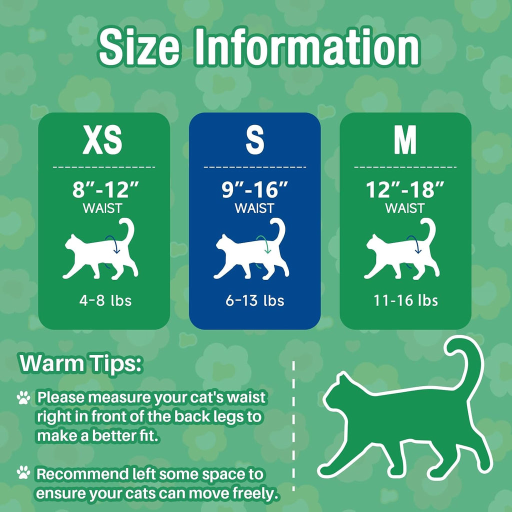 Breathable polycotton pet diapers for small indoor cats