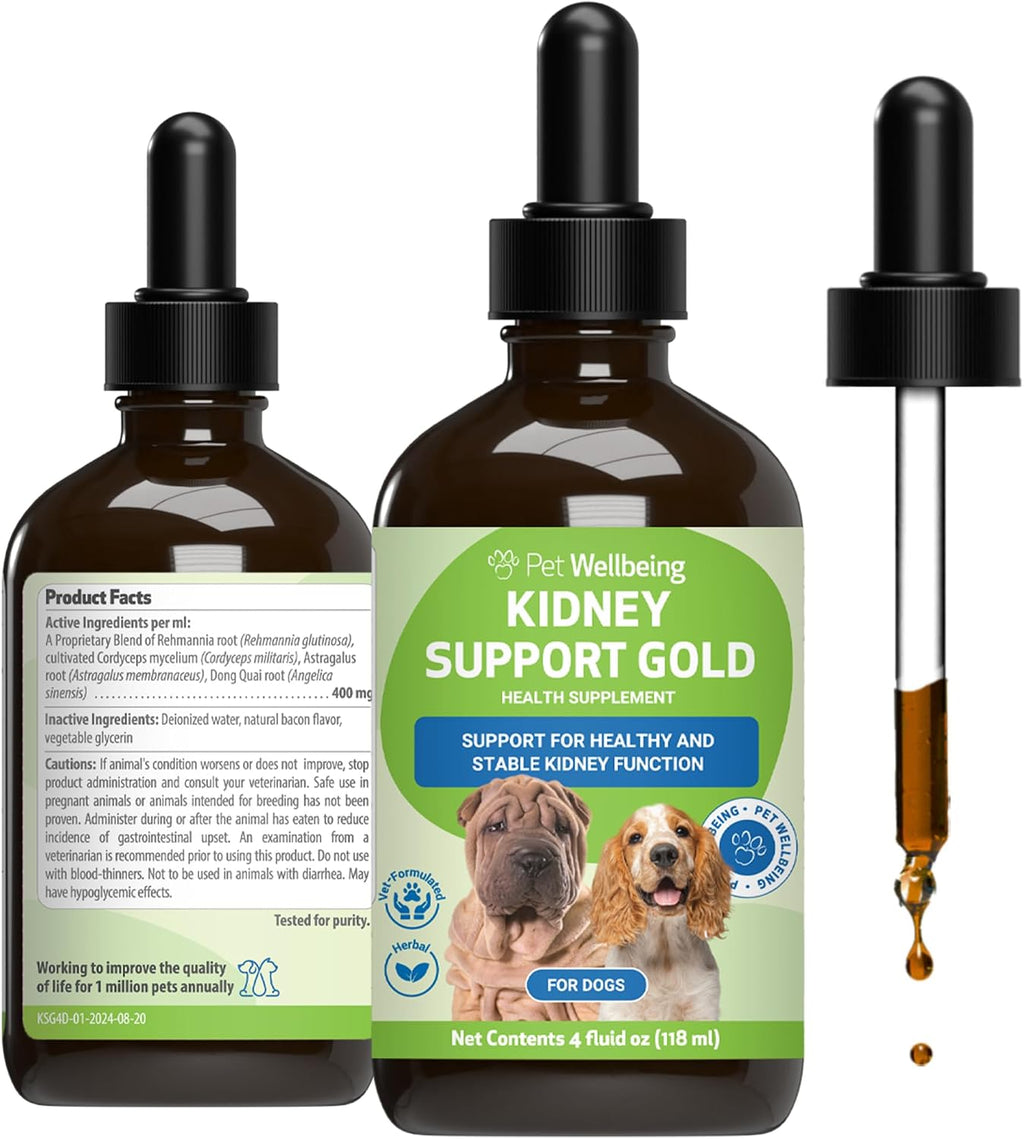 Pet Wellbeing Kidney Support Gold for Dogs - Supports Healthy Kidney Function, Fluid Balance, Energy Levels, Rehmannia, Dong Quai - Veterinarian-Formulated Herbal Supplement 2 oz (59 ml) - Image 11