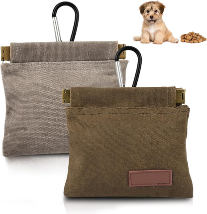 2Pcs Dog Treat Pouches for Pet Training, Hand Free Puppy Dogs Treat Bag with Carabiner, Portable Auto Closing Pet Dog Walking Bag for Travel or Outdoor Use, Pets Feed Snack Reward Pocket- Black, Green - Image 14