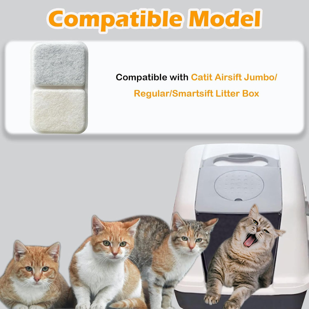 TeurWone replacement carbon pads for cat litter pans side view showing thickness