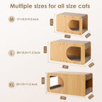 Eheyciga indoor cat scratcher house in a living room setting
