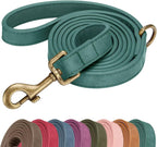 Didog heavy duty weather resistant dog training lead laid flat showing its five feet length.