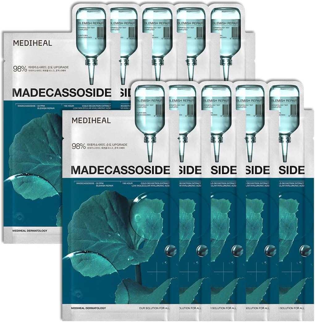 Mediheal Madecassoside Essential Sheet Mask 10 pack front view