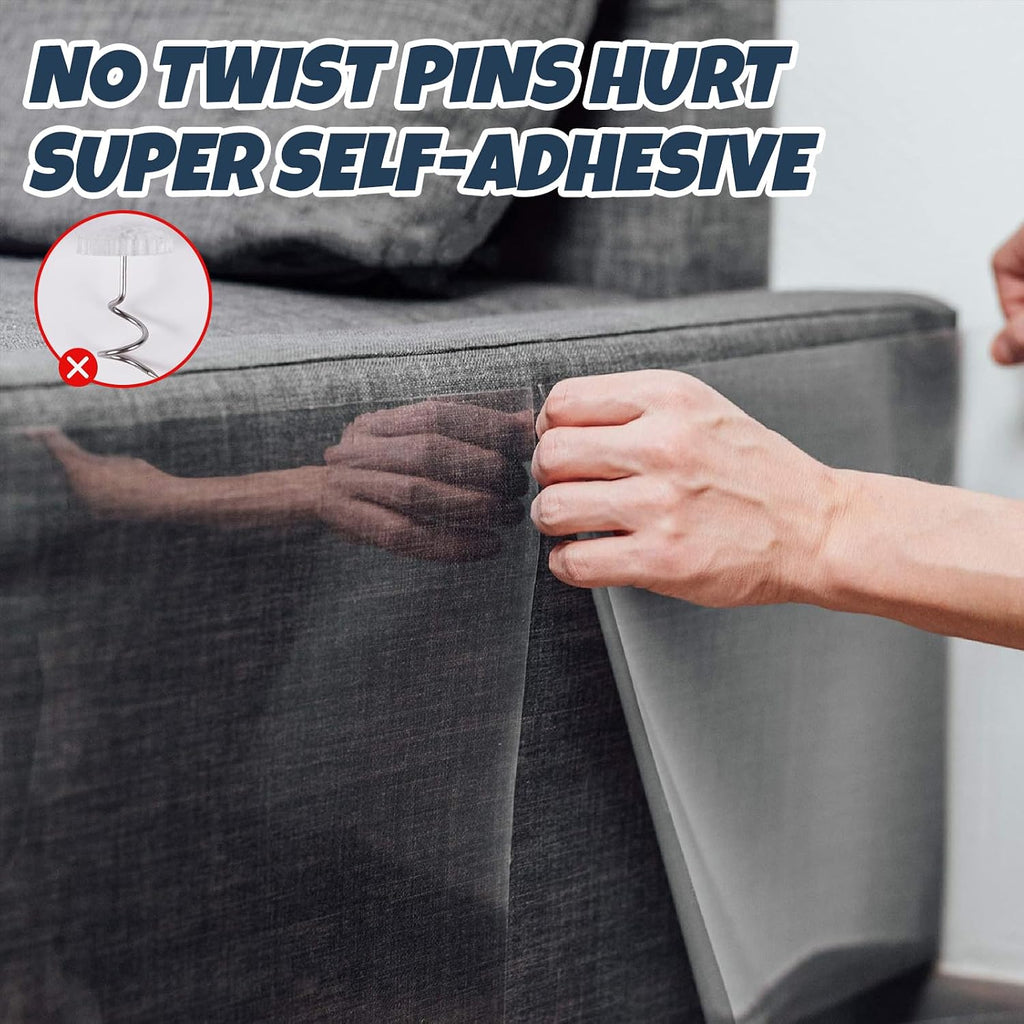 Thick transparent anti scratch deterrent sheets peeling off backing