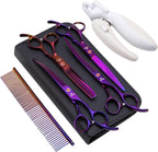 Dog Grooming Scissors, Curved Scissors for Dog Grooming, 7.9 inch, 30 Degree of Curved Blade,Light Weight, Stainless Steel Pet Shears for Trimming Face and Paws(Curved, Pitch-Black) - Image 10