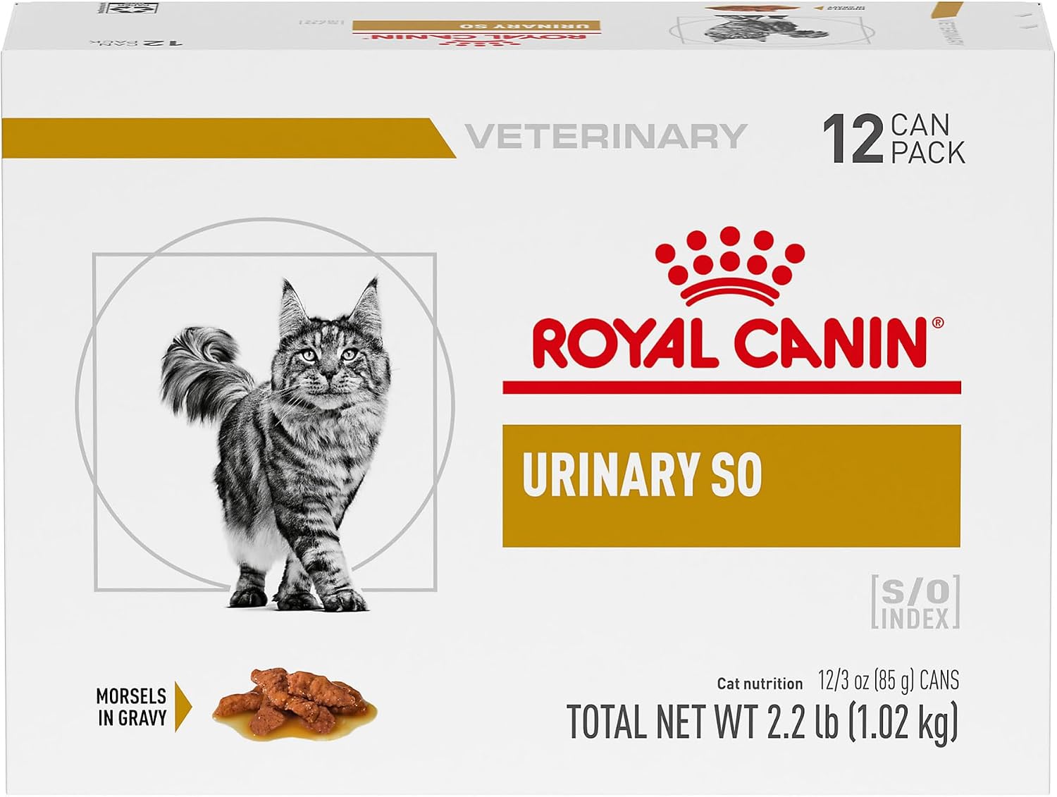 Royal Canin Veterinary Diet Feline Urinary SO Adult Morsels in Gravy Cat Food, 3 oz (Pack of 24) - Image 13