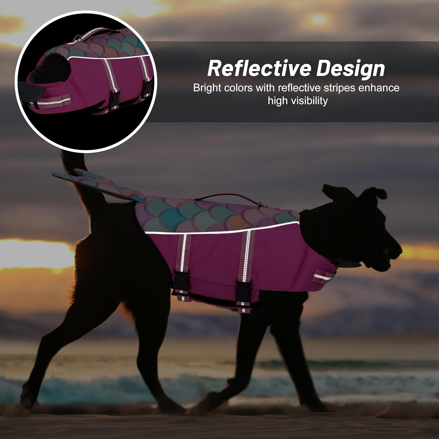Small dog swimming vest with front chin float support