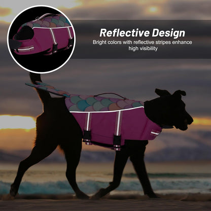 Small dog swimming vest with front chin float support