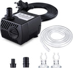 CWKJ fountain pump front view showing black plastic housing