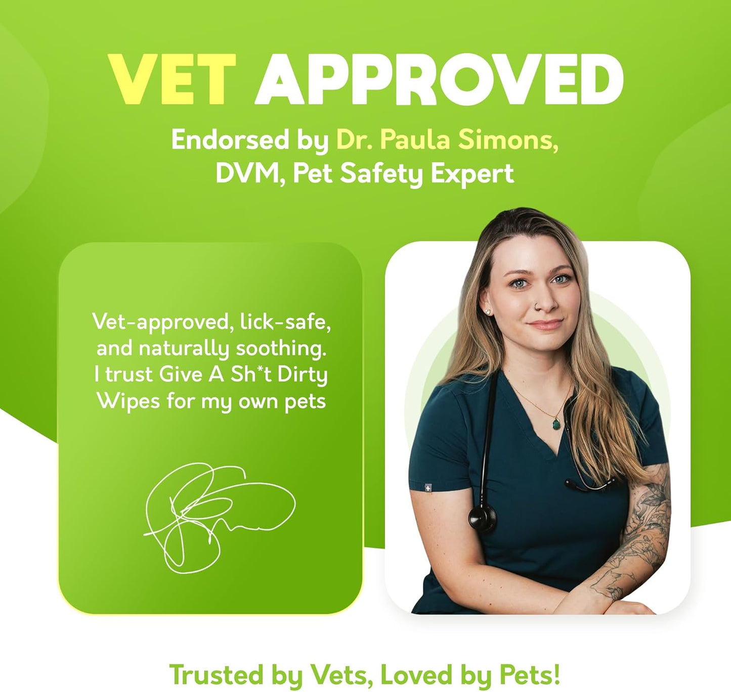 Hypoallergenic unscented dog and cat cleaning wipes pack of 100 wipes.
