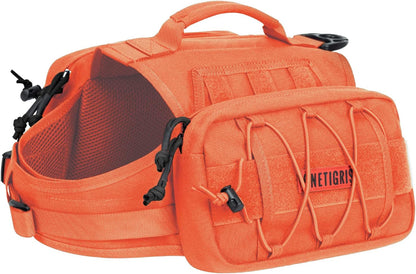 OneTigris Mammoth dog backpack front view for hiking