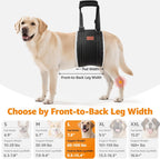 Padded handle detail for owner comfort on Loobani dog sling