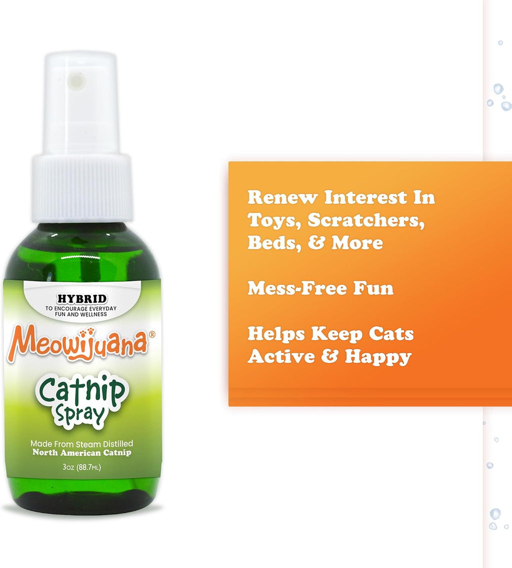 Meowijuana catnip spray container side angle
