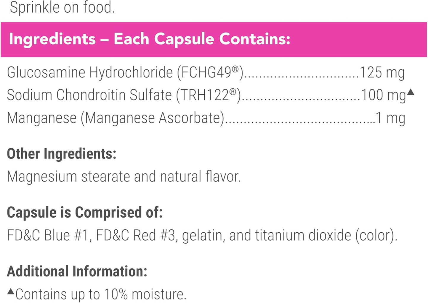 Close up of Nutramax Cosequin supplement capsule packaging