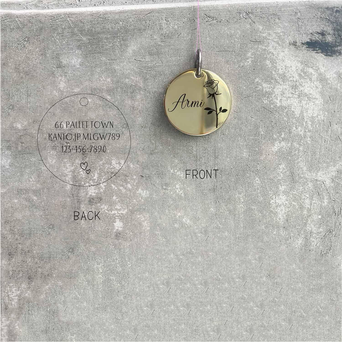 Acatinthetree imported premium pet collar id name tag accessory for safety and identification