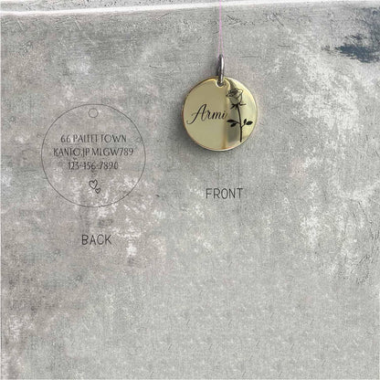 Acatinthetree imported premium pet collar id name tag accessory for safety and identification