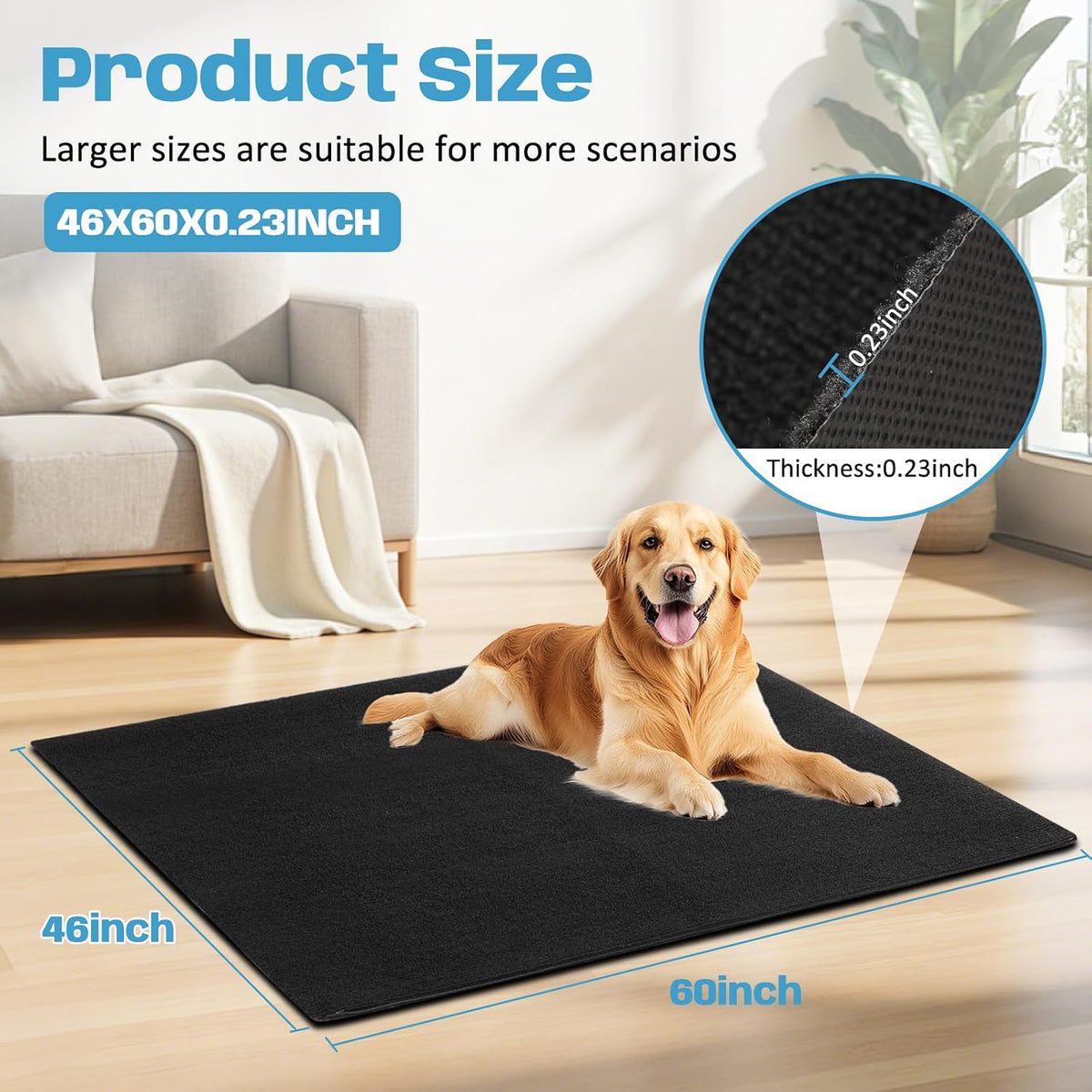 Srhbyjbfsir floor protector mat showing waterproof surface