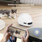 Smartphone app interface controlling pet camera robot