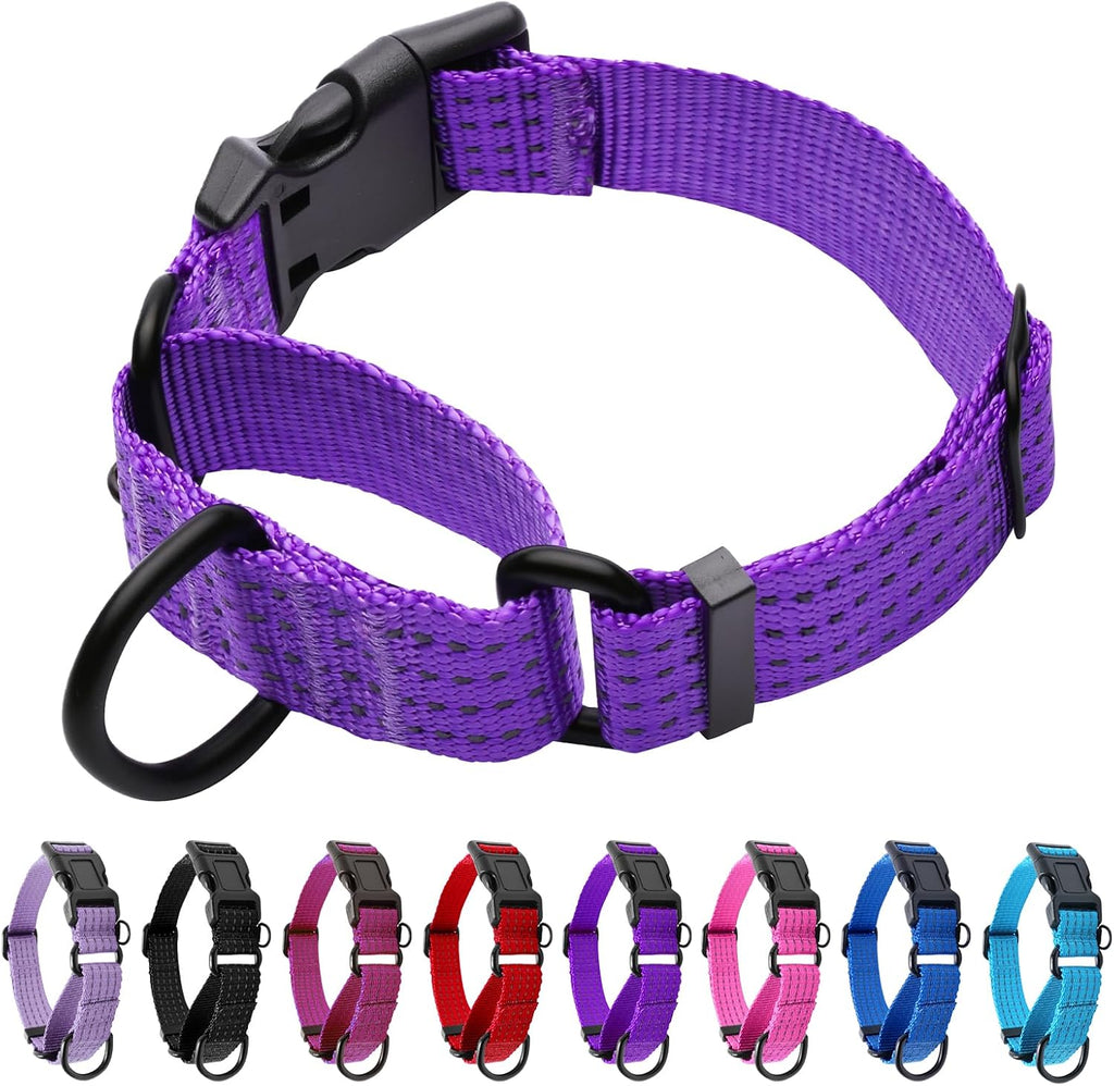 Martingale Dog Collar, Reflective No Pull Training Collar with Quick Release Buckle & USA Flag, Heavy-Duty Nylon, Adjustable for Small Medium Large Dogs (L,Red with Flag - Image 13