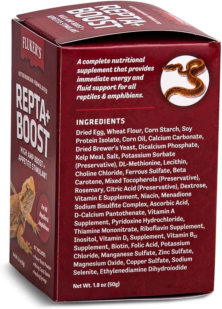 Fluker's Repta Boost nutritional supplement label details