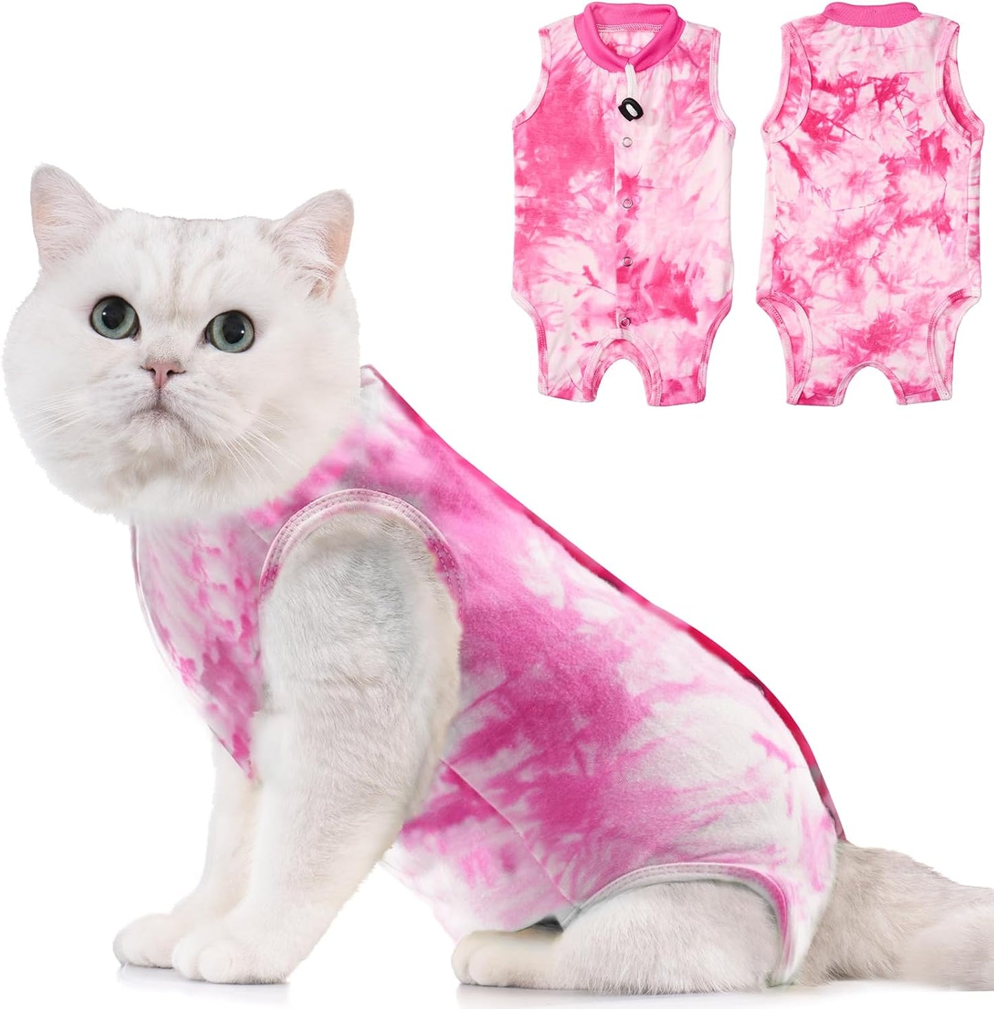 Avont Cat Recovery Suit - Kitten Onesie for Cats After Surgery, Cone of Shame Alternative Surgical Spay Suit for Female Cat, Post-Surgery or Skin Diseases Protection -Duck(M) - Image 12