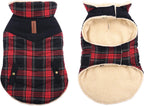 Preferhouse puppy plaid jacket showing velcro closure