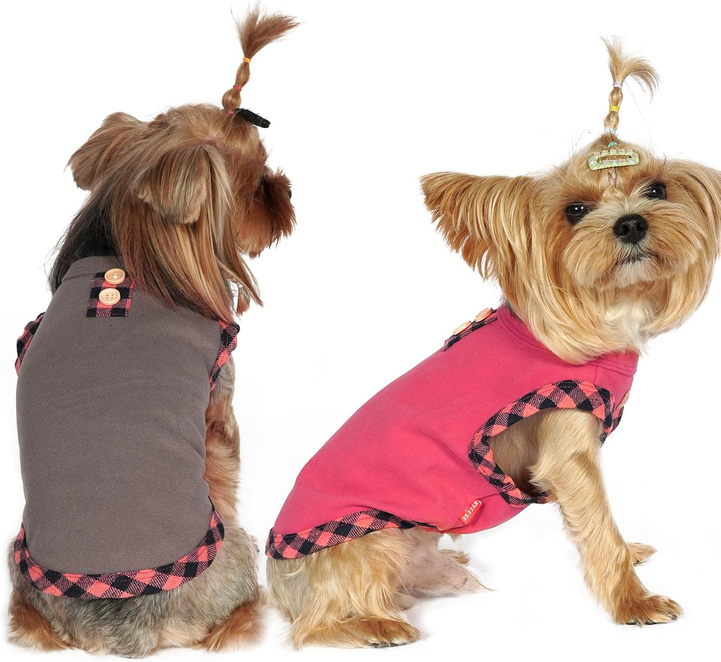 KYEESE 2Pack Dog Shirt, Soft Striped Dogs T Shirts, Lightweight Doggie Tank Top Cat Clothes, Sleeveless Dog Shirt for Small Dogs, Stretchy Pet Vest, Dark Blue, Medium - Image 11